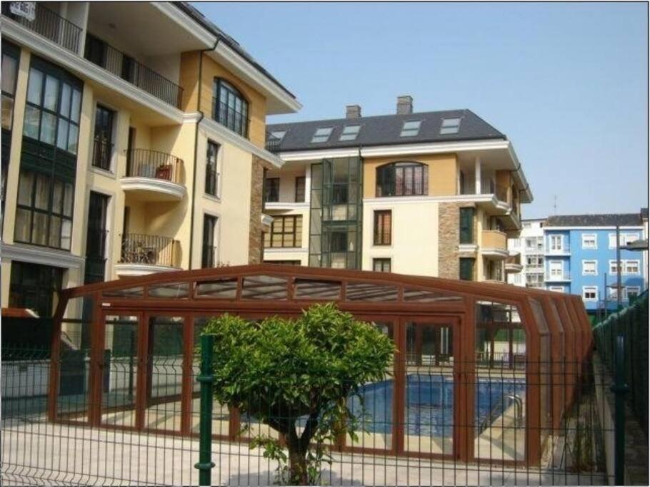 포스 Duplex Con Piscina Y Terraza Playa A Rapadoira 아파트 외부 사진